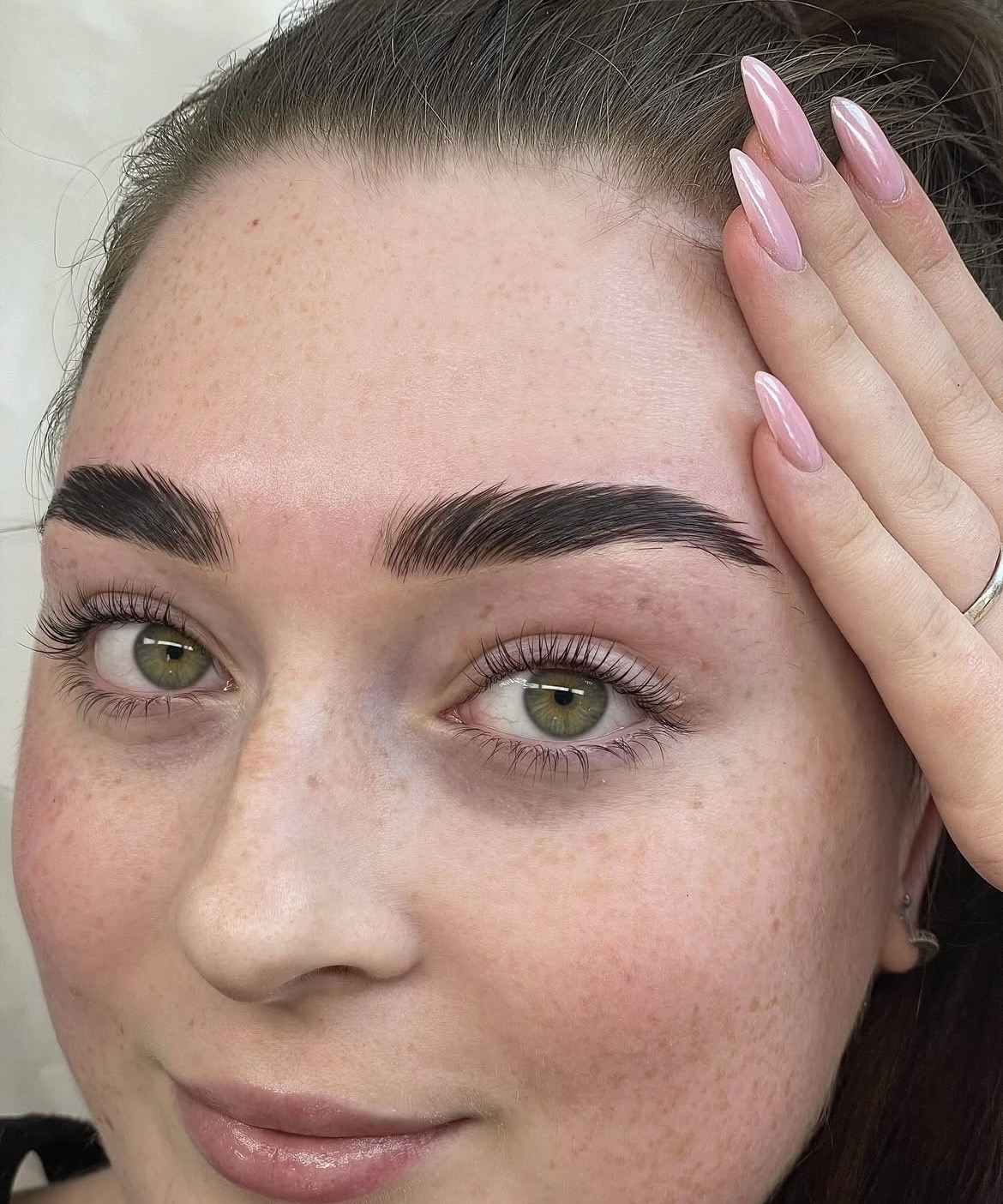 Brow lamination and tint result at Bellabe Beauty