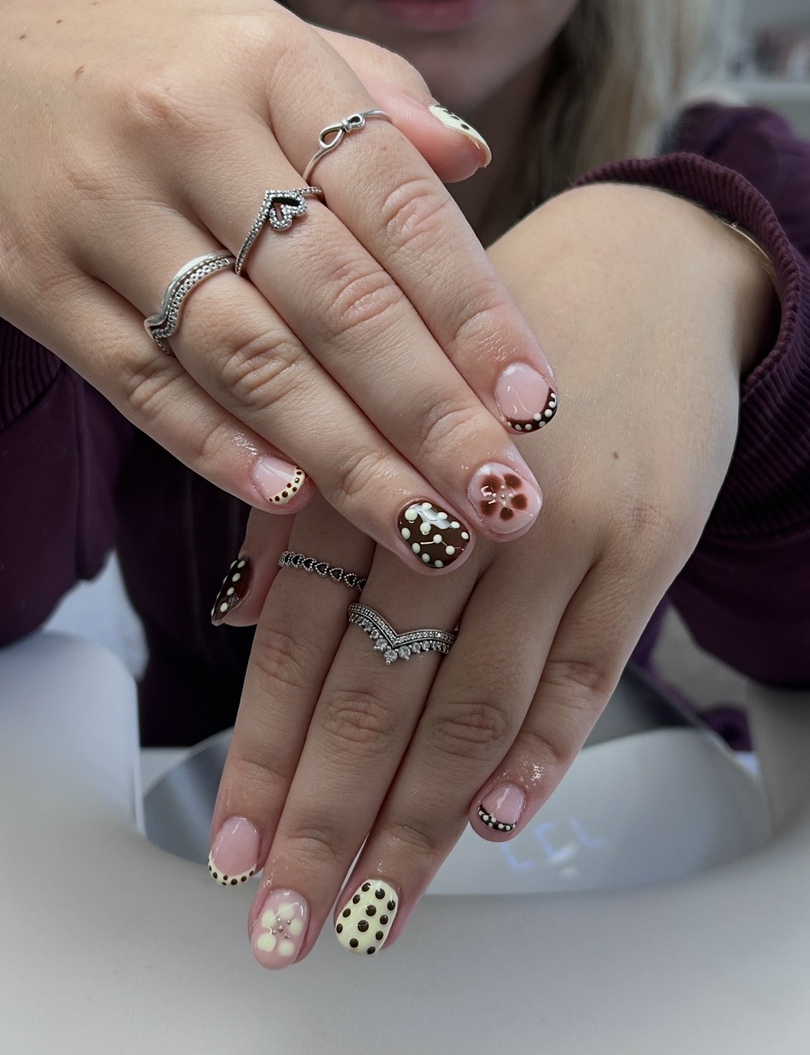 BIAB nail set by Bellabe Beauty, Flitwick